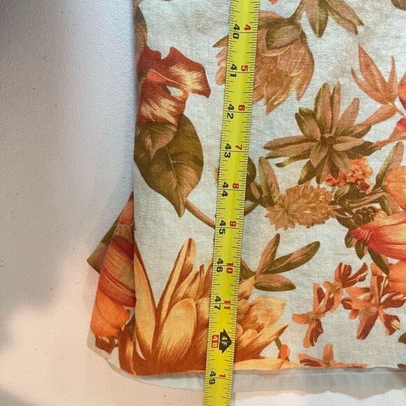 VTG Positive Attitude Long Dress 10 Linen Blend Floral Cottgaecore bohemian - Picture 8 of 10